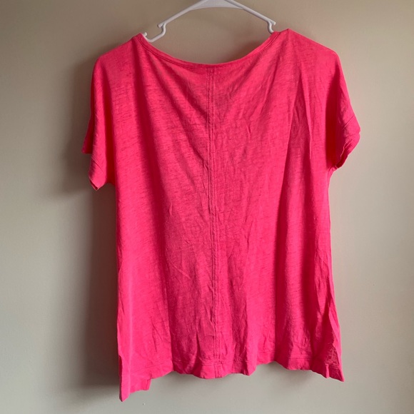 Lilly Pulitzer Pink Mikela Linen Tee T-shirt - Picture 5 of 6